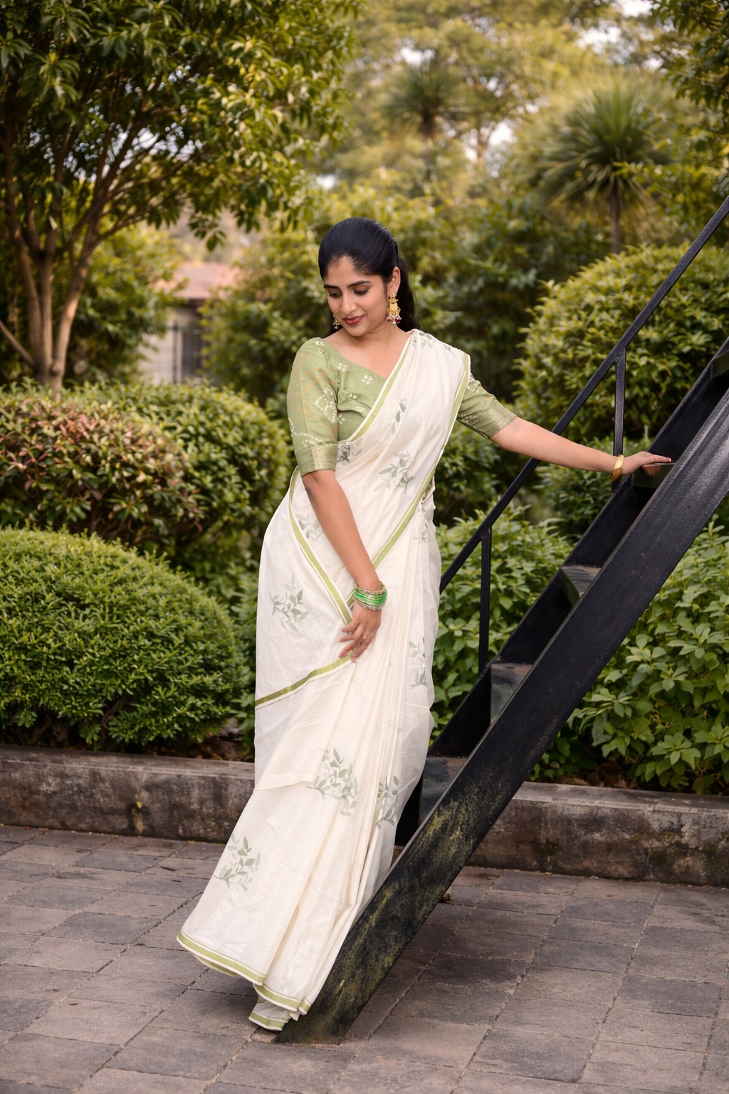 Leafy Set saree