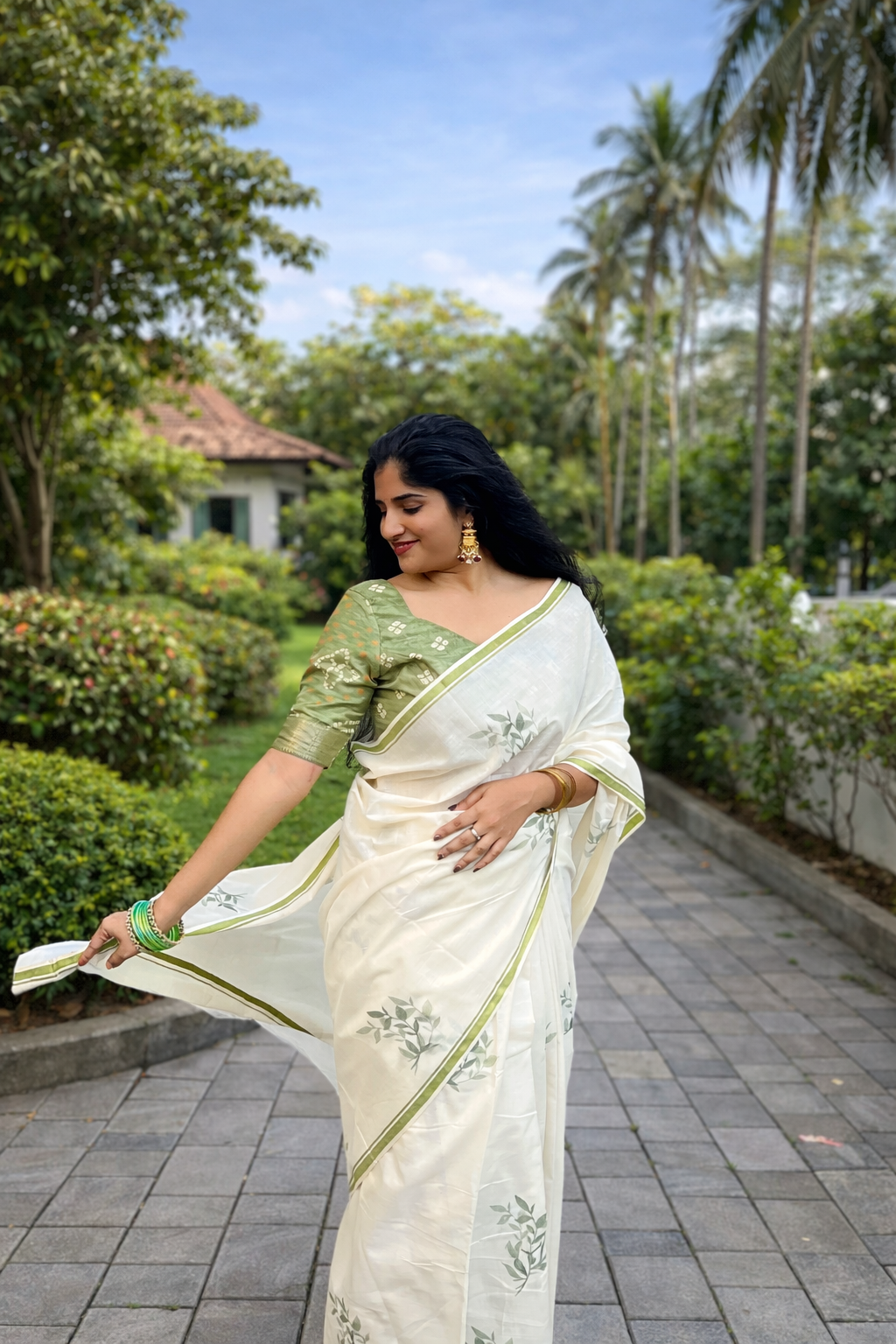 Leafy Set saree